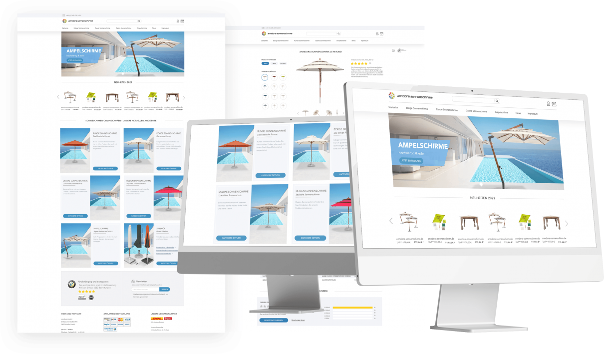 anndora sonneschim - web design eshopu pre oxid shop