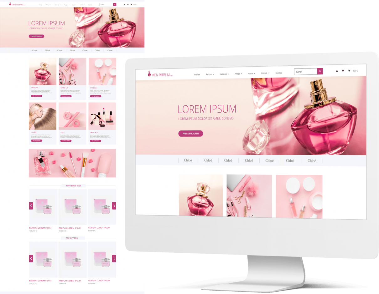 Web design pre mein parfum